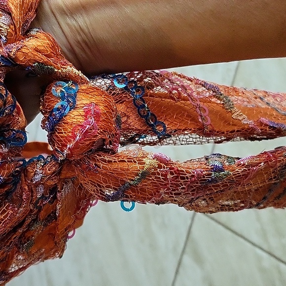 Bedazzled head scarf. Throwback 60s style. Silk. by Eugenia Kim 🤩 - Picture 8 of 9